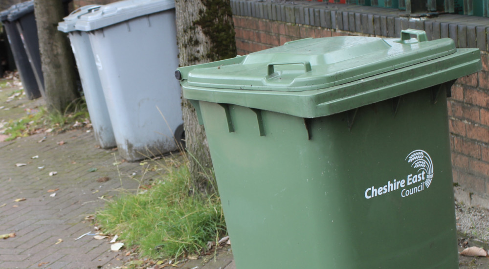 The three main bins of Cheshire East Council. (Image - Sandbach Nub News)