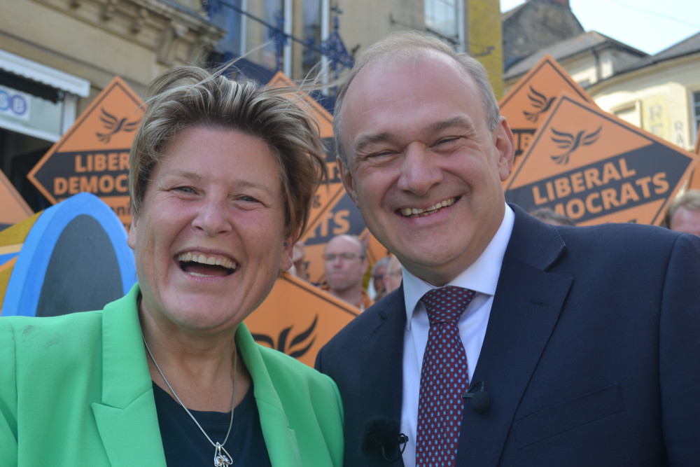 Sarah and Ed in Frome the day after the by-election