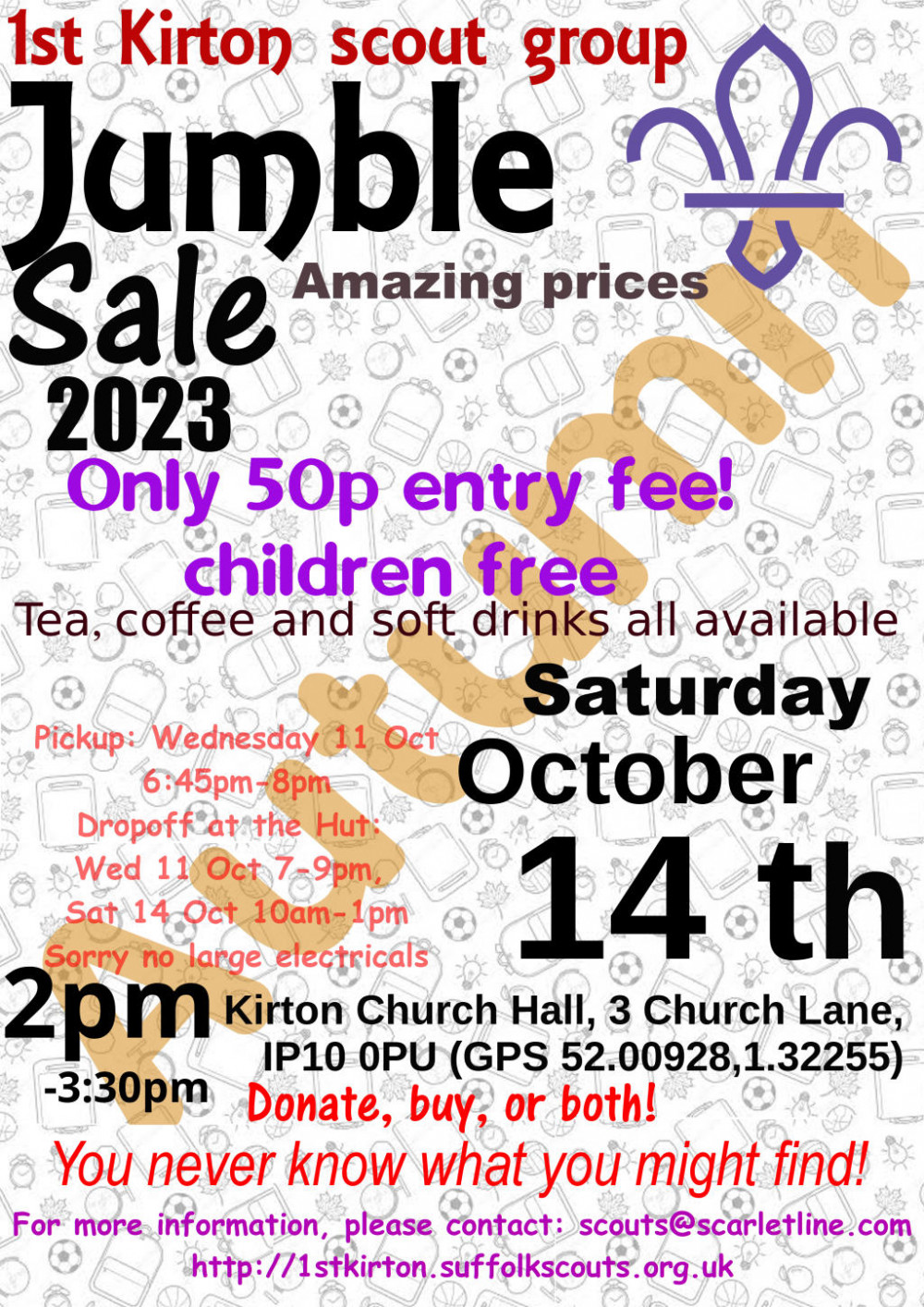 1st Kirton Autumn Jumble Sale