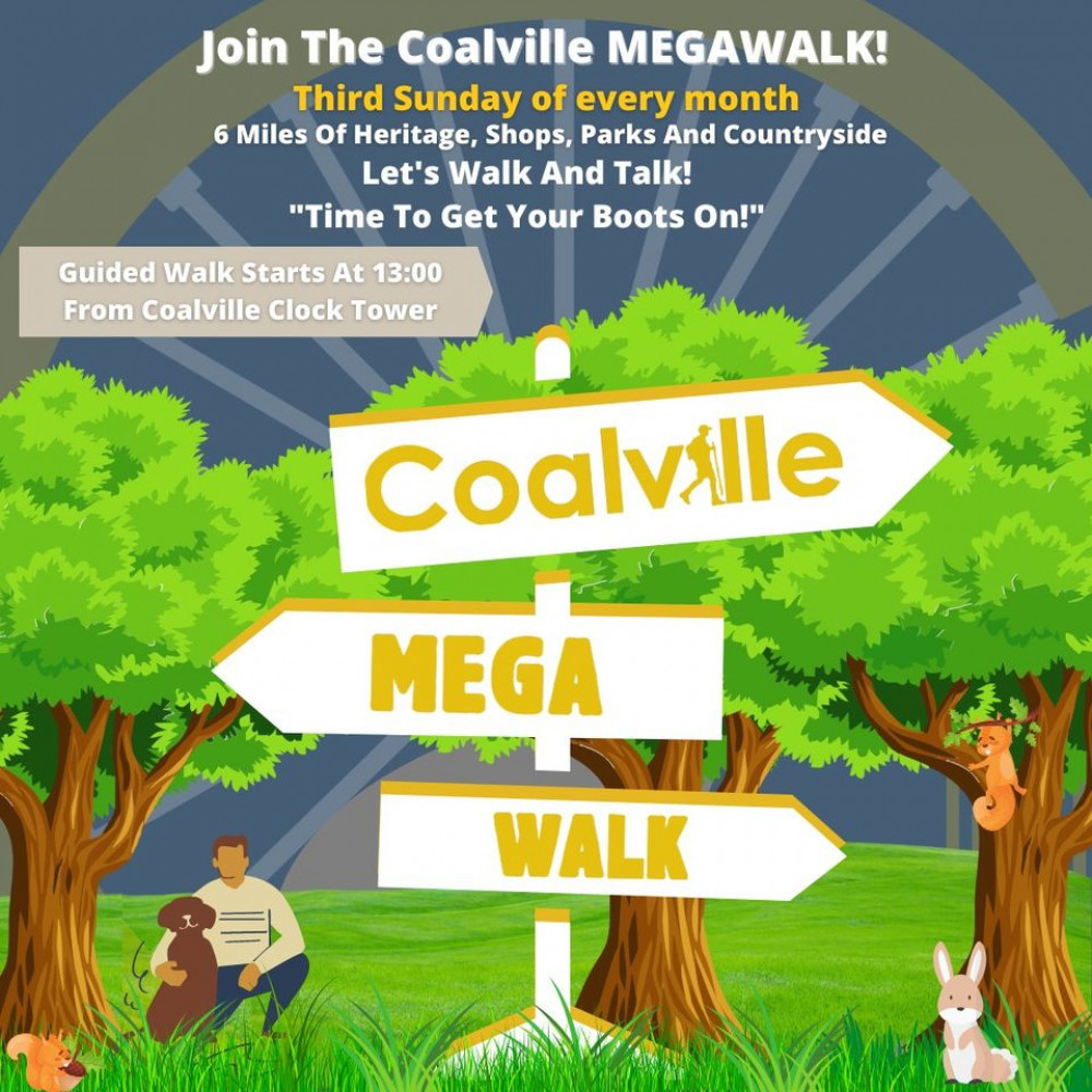 Coalville Mega Walk starting at CAN HQ, Memorial Square, Coalville, Leicestershire