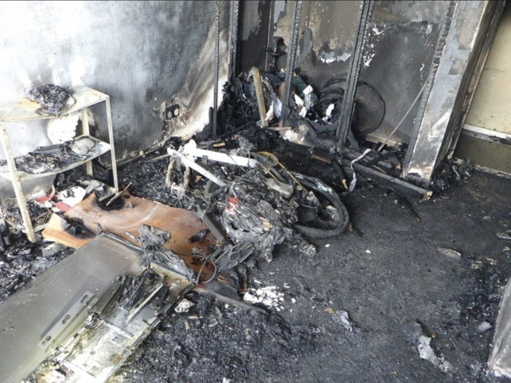 In 2022 there were 116 e-bike and e-scooter fires that the LFB dealt with (image via LFB).