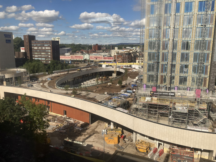 Construction of the new rooftop park in Stockport is underway (Image - Alasdair Perry)