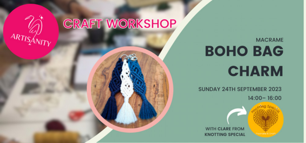 Boho Bag Charm Macrame Workshop - Artisanity Boho Bag Charm Macrame Workshop - Artisanity
