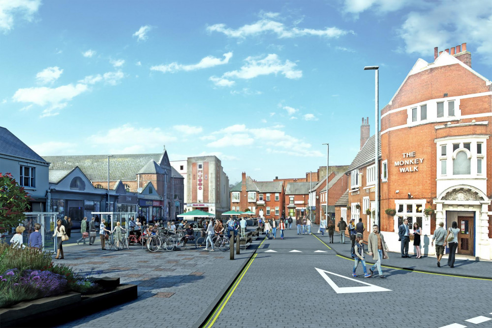 An artist's impression of how the Marlborough Square development will look when finished. All images: North West Leicestershire District Council