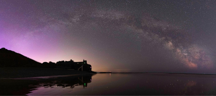 The winning photo of the sky above Jacob's Ladder in Sidmouth (Kyle Baker)