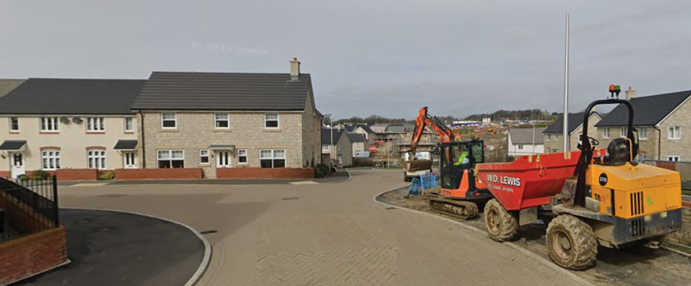 The development of more than 300 homes in Cowbridge, part of which is pictured here in March 2023, is still under construction.