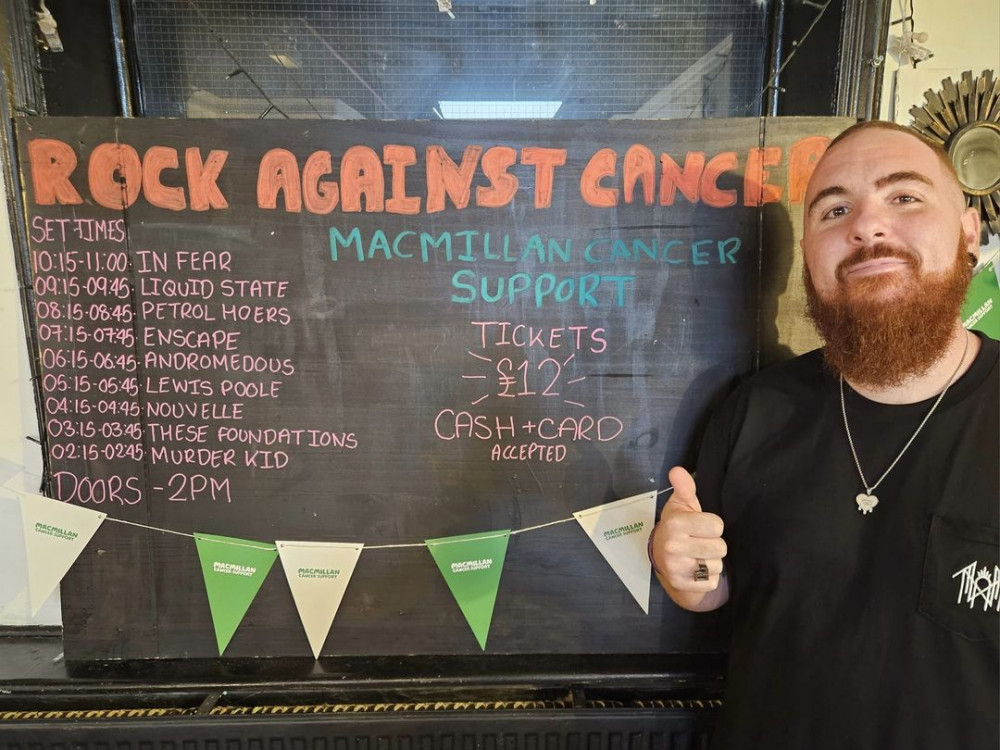 Rock against Cancer took place at the King Arthur in Glastonbury this year