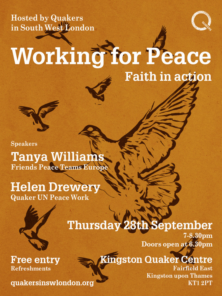 Poster for Kingston Quaker Event on September 28