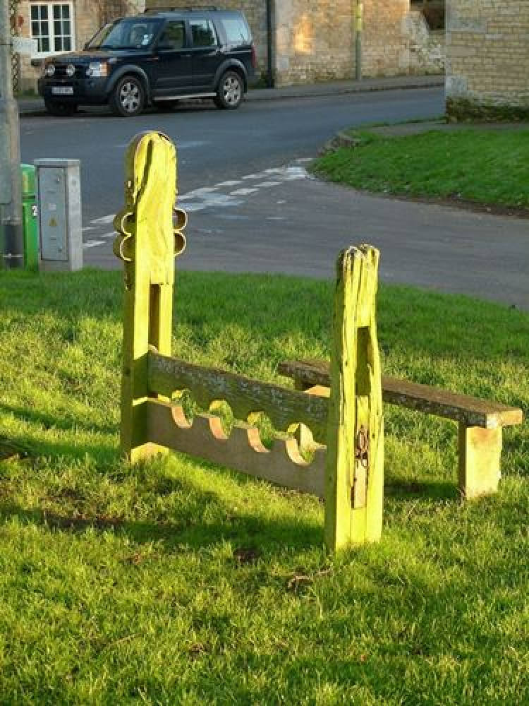 The village stocks - some would like to see them brought back!