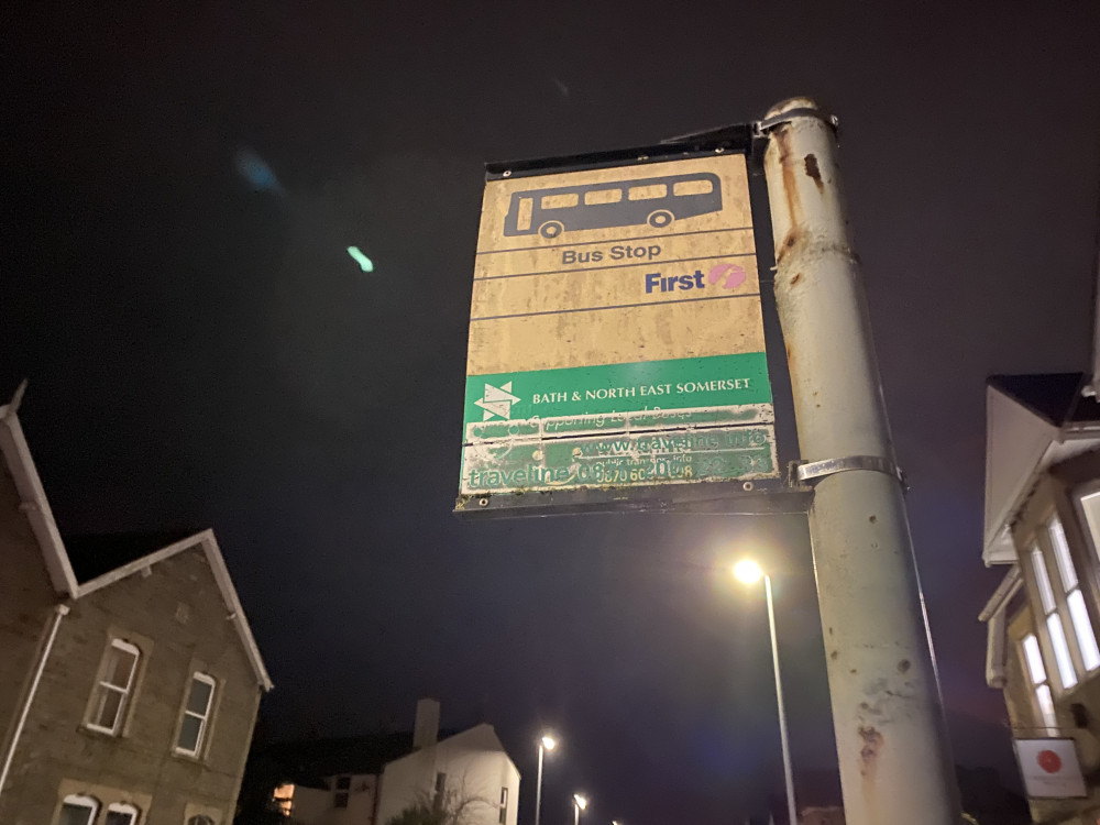 A bus stop sign in Bath and North East Somerset (Image: John Wimperis) - free to use for all partners