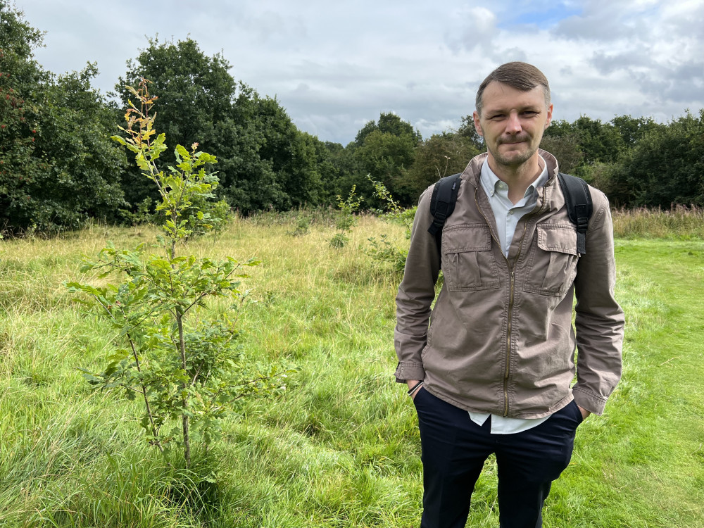 Borough councillor Alec Sandiford has been discussing what can be done to safeguard the land opposite Grindley Park (LDRS).