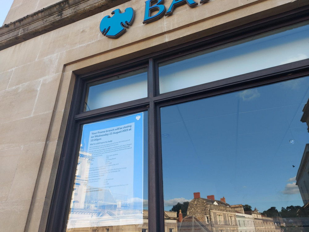 Barclays bank shut up in Market Place - after NatWest and HSBC abandoning the town