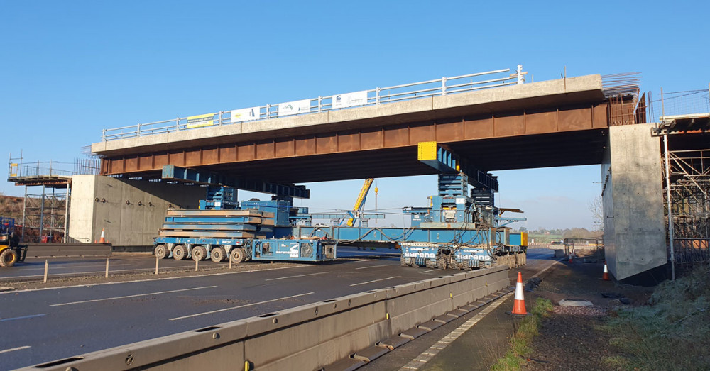 The new bridge deck has been in place since January (Image via Warwickshire County Council)