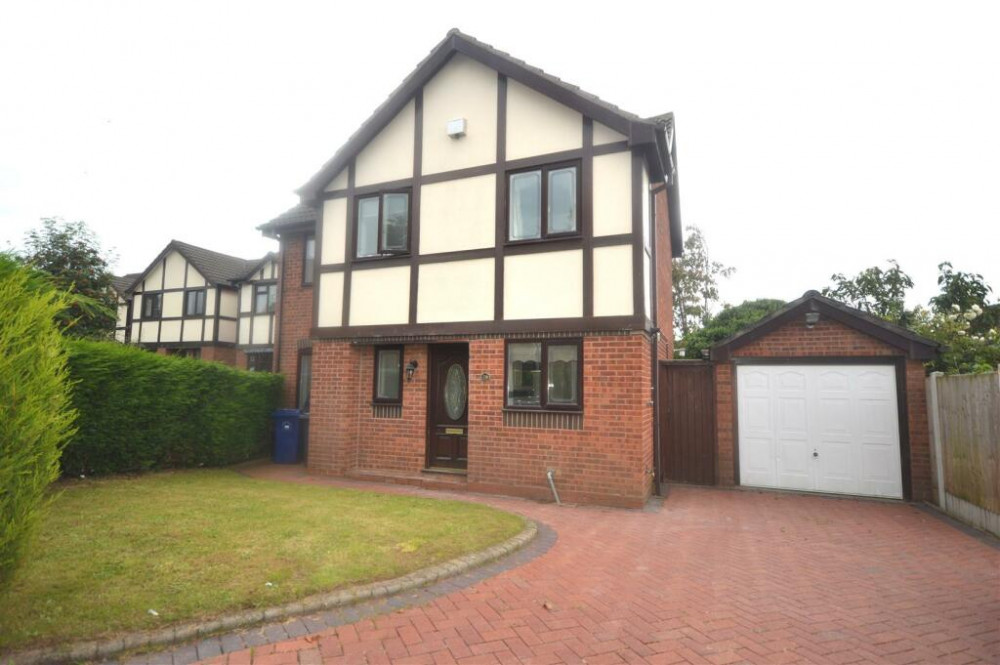 The property, on Thornham Close in Newcastle, has three bedrooms, a family bathroom and a garage (Stephenson Browne).