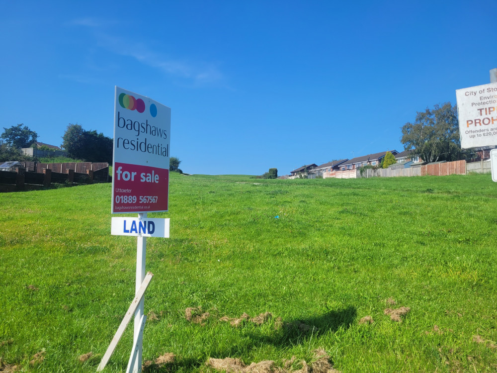 A 'for sale' sign has appeared on land north of Forrister Street in Meir Hay (LDRS).