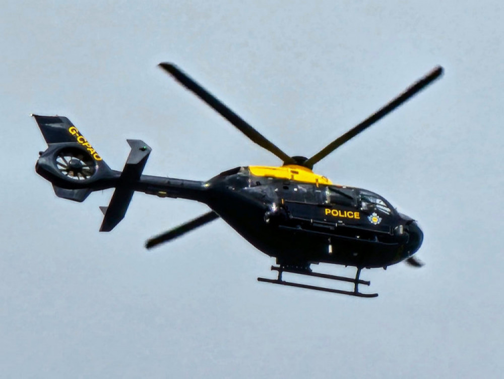 Cheshire Police officers were supported by a police helicopter which hovered over the West End and Crewe town centre areas (Alissa Cook-Gray).