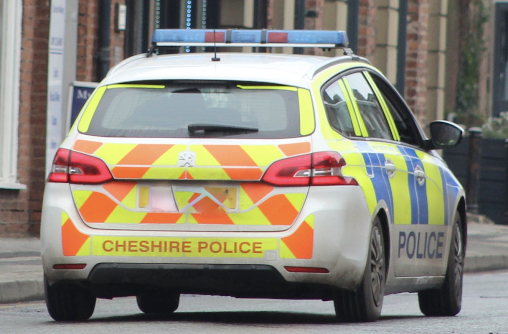 A Cheshire Police car in Macclesfield. (Image - Macclesfield Nub News) 