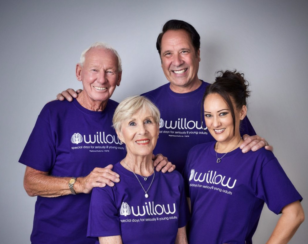 The Perfect Match: David and wife Frankie alongside Bob and Megs. CREDIT: Willow Foundation 