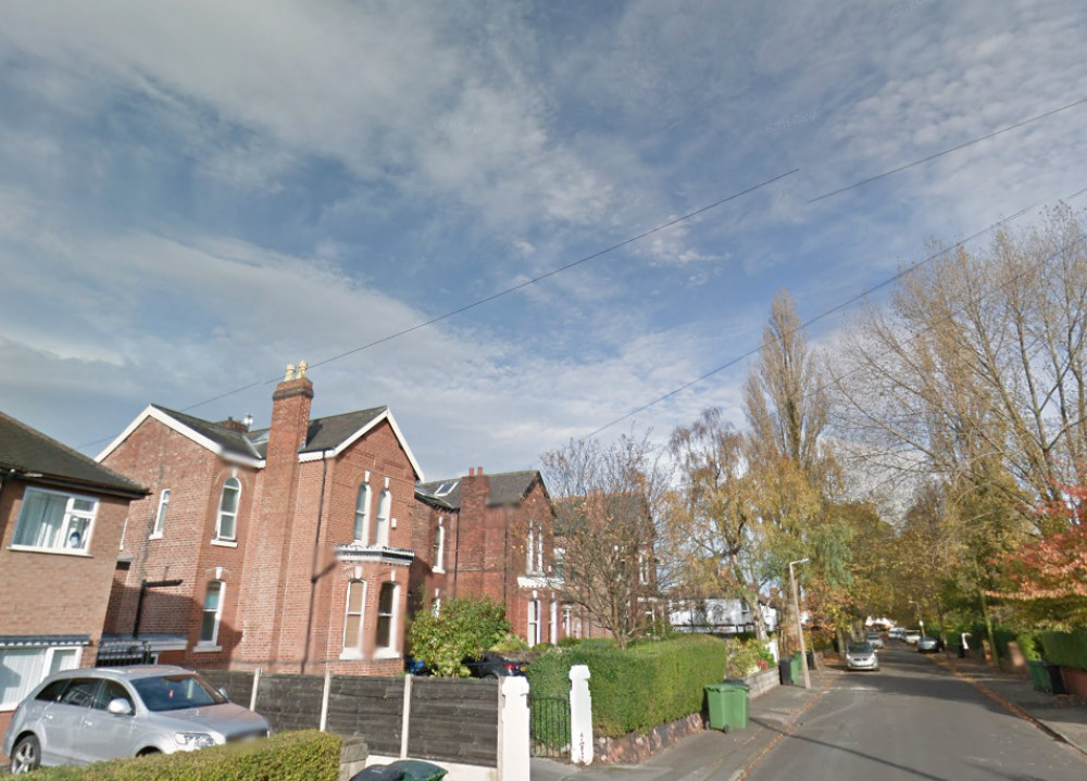 The incident took place on Queen's Drive, Heaton Mersey, in the early hours of Wednesday 13 September, from 12.15-12.30am (Image - Google Maps)