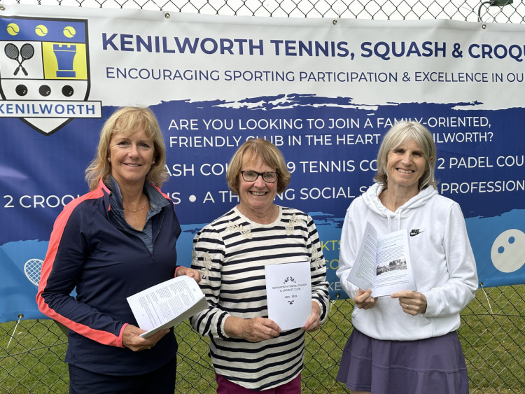 From left - Shirley Whiting, Kay Gebbels and Mel Jennings with copies of the history book (image via KTSCC)