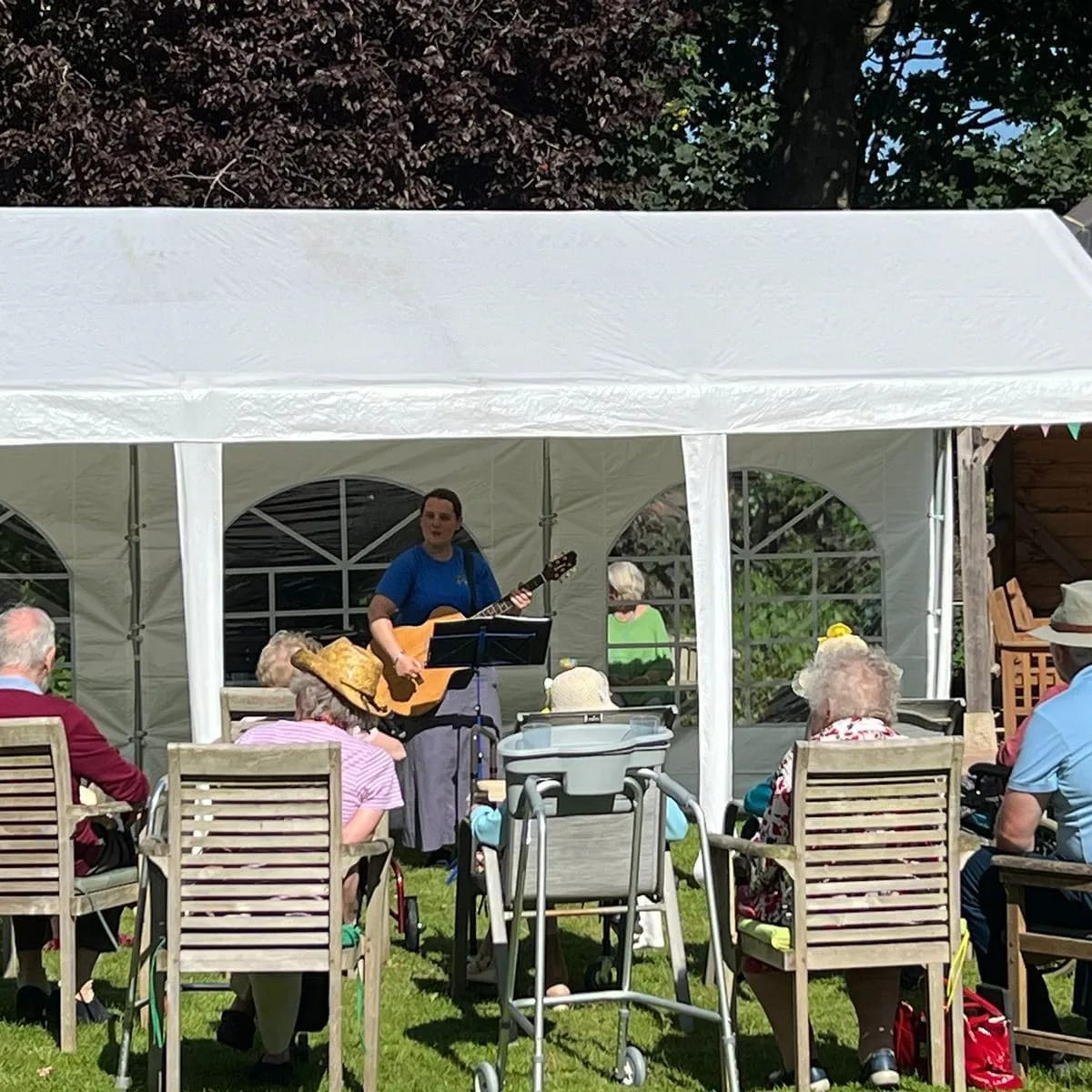 Emily singing at Arcot House