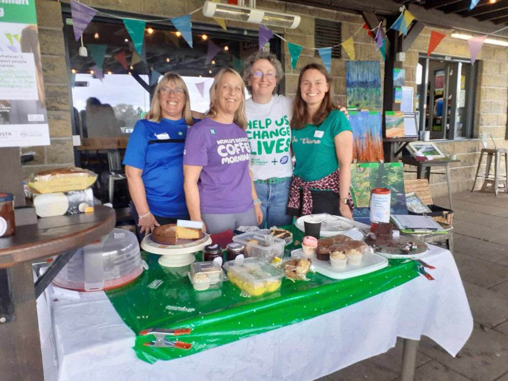 Judith (in the purple T-Shirt) with helpers at the coffee morning. (Photo: Deborah Bowyer/Sandbach Nub News)