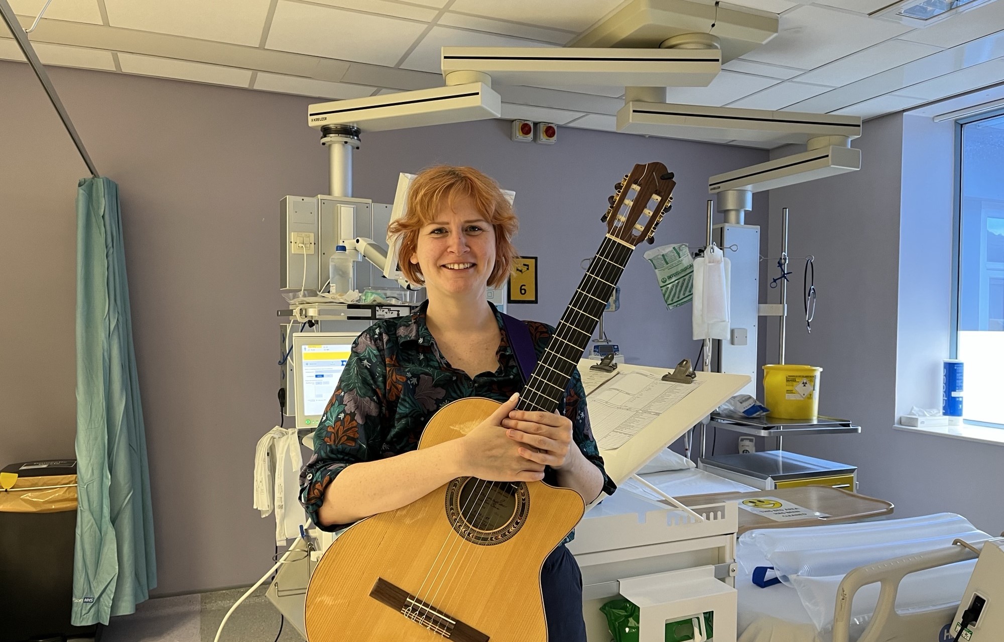 Amy at the Stepping Hill Hospital ICU (Image - Stockport NHSFT)