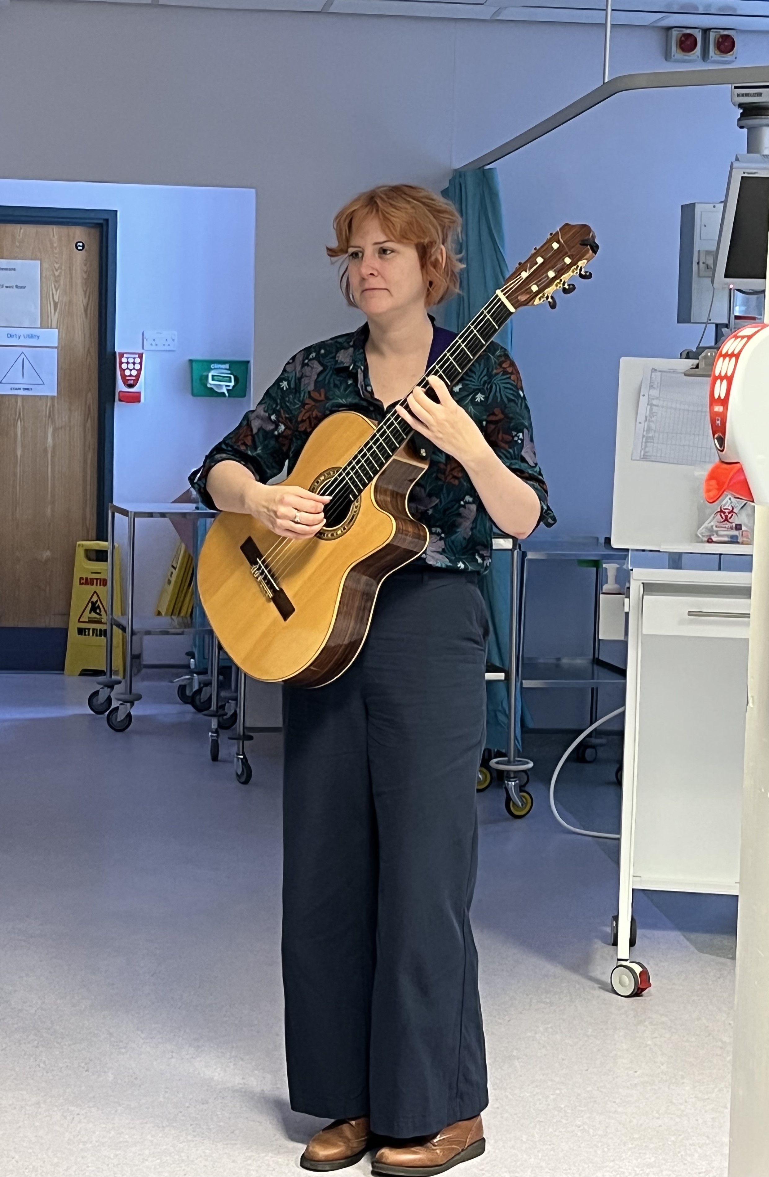 Amy is a classically-trained musician who can testify to the importance of music in patient rehabilitation (Image - Stockport NHSFT)