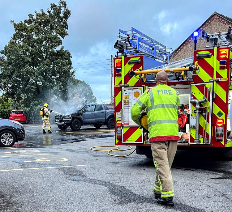 On Friday 22 September, firefighters were called to an incident on the car park of Ego at The Fox, off Crewe Road, Haslington (Nub News).
