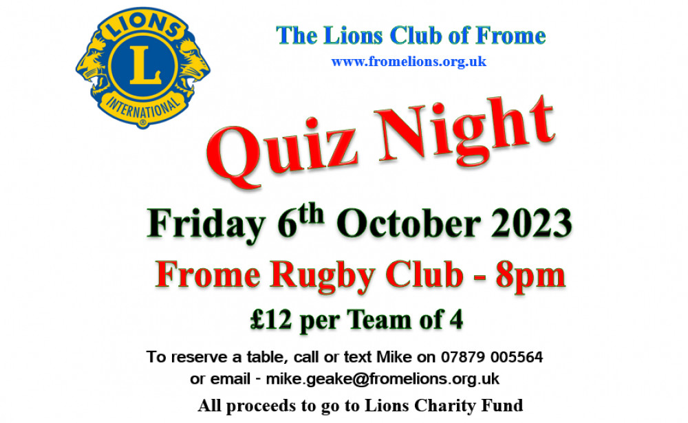 Frome Lions Quiz Night