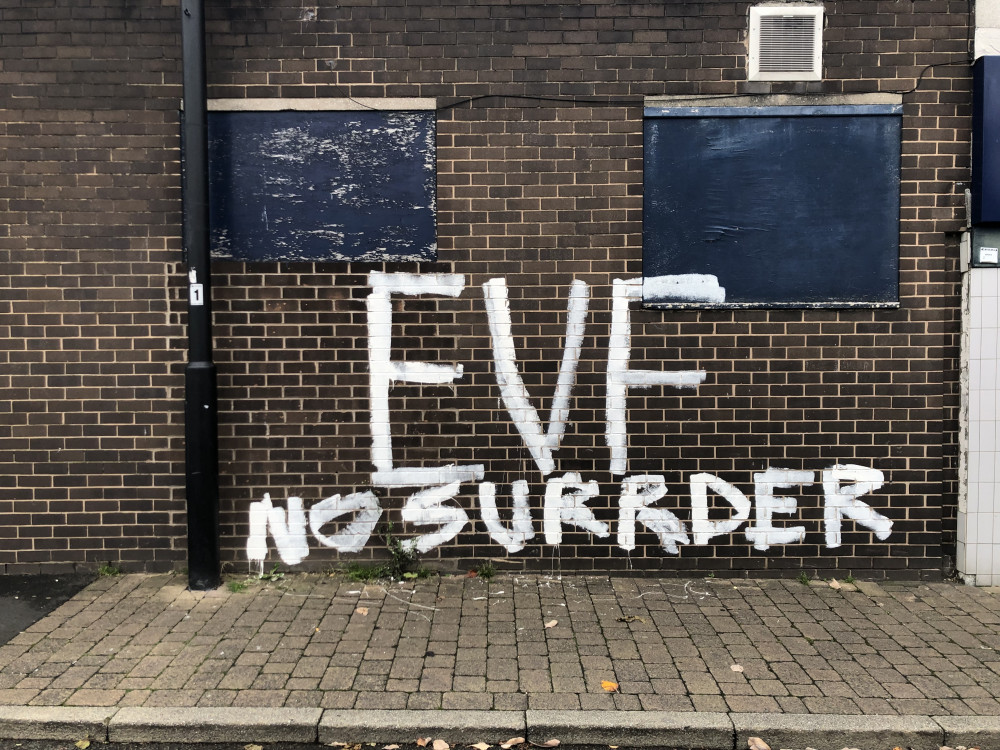 The graffiti has since been removed, and a police investigation has been launched (Image - Declan Carey)