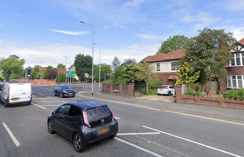 The incident took place on Gatley Road, near the Kingsway junction (Image - Google Maps)