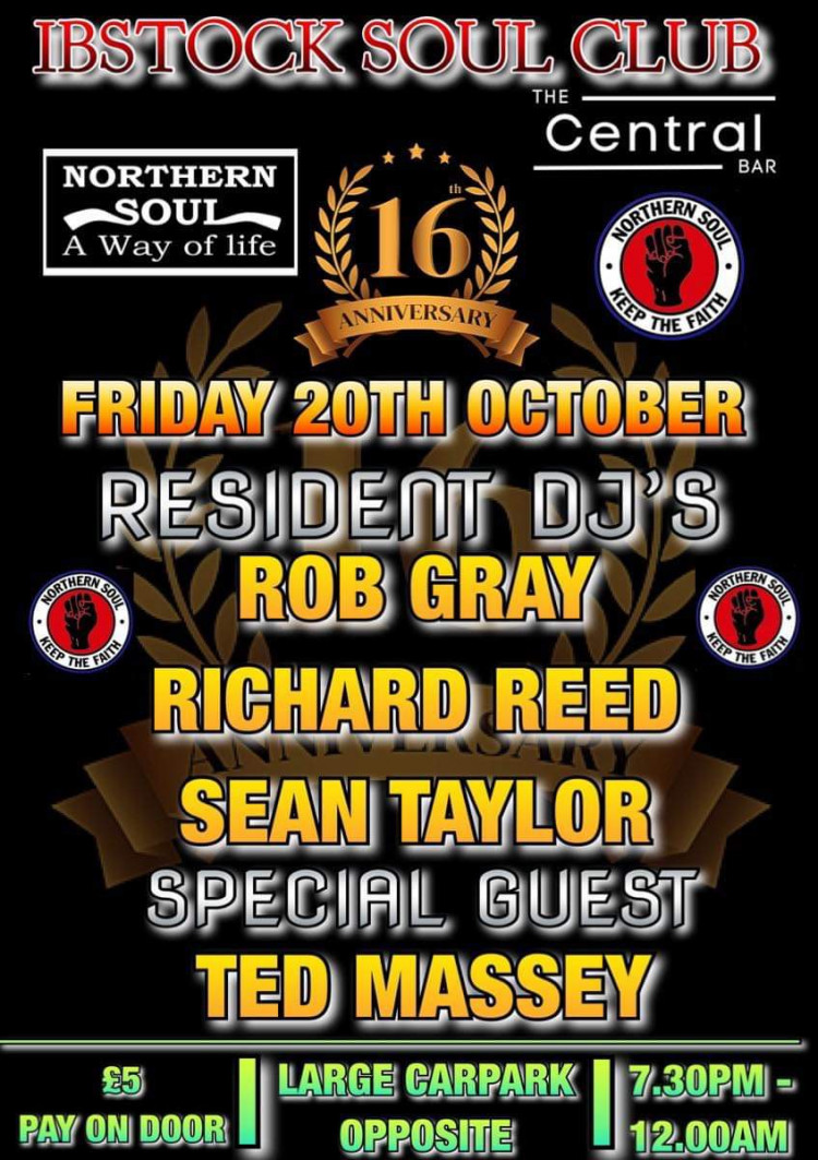 Ibstock Soul Club at Central Bar and Venue, Central Avenue, Ibstock, near Ashby de la Zouch Ibstock Soul Club at Central Bar and Venue, Central Avenue, Ibstock, near Ashby de la Zouch