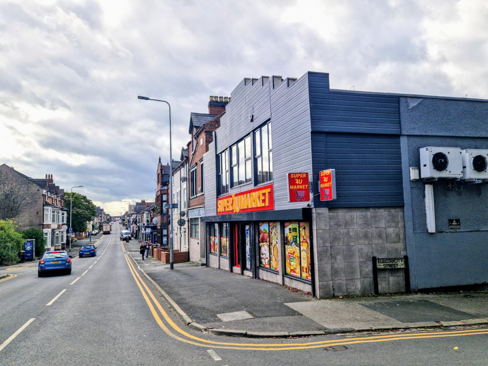 Super 4U Market, Edleston Road, was once the home of Crewe Palace Cinema, which closed in 1959 (Ryan Parker).