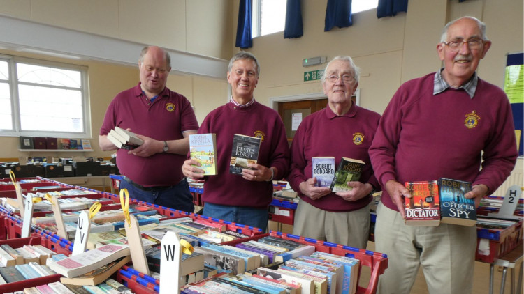 A previous book sale (Sidmouth Lions Club)