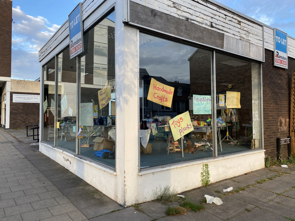 The former hospice shop has been used as a pop-up shop recently (image by James Smith)