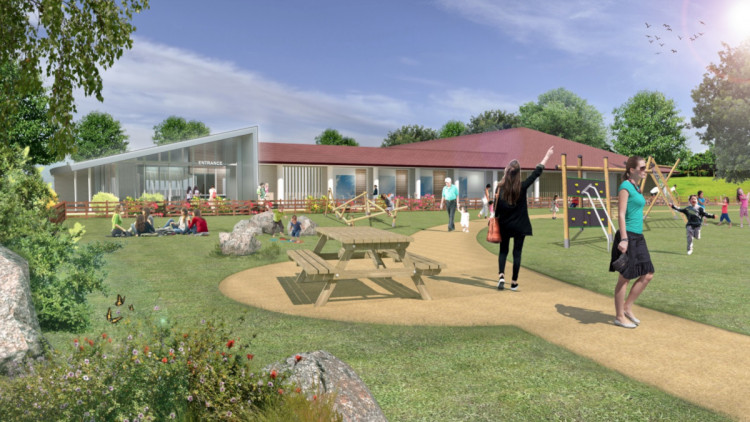 If all goes ahead in Abbey Fields, the new leisure centre could open in summer 2026 (image via Warwick District Council)
