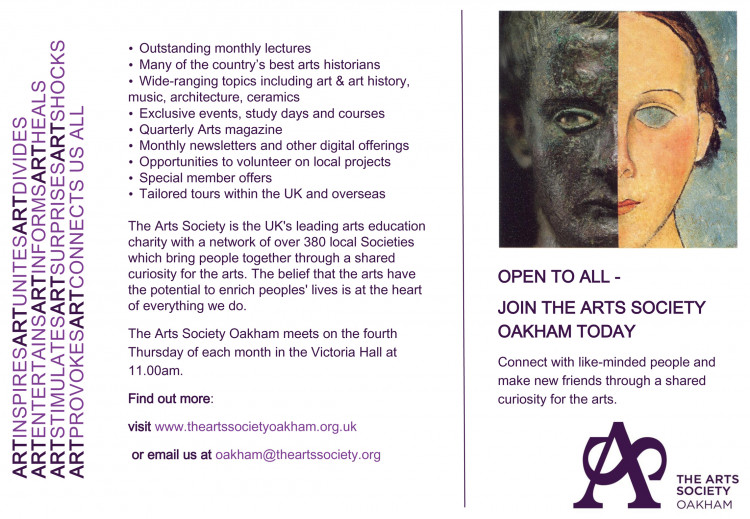 Join the Arts Society of Oakham today! 