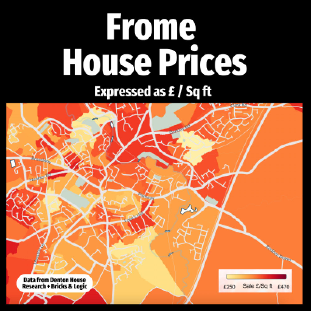 The map is a definitive guide to hot spots in Frome