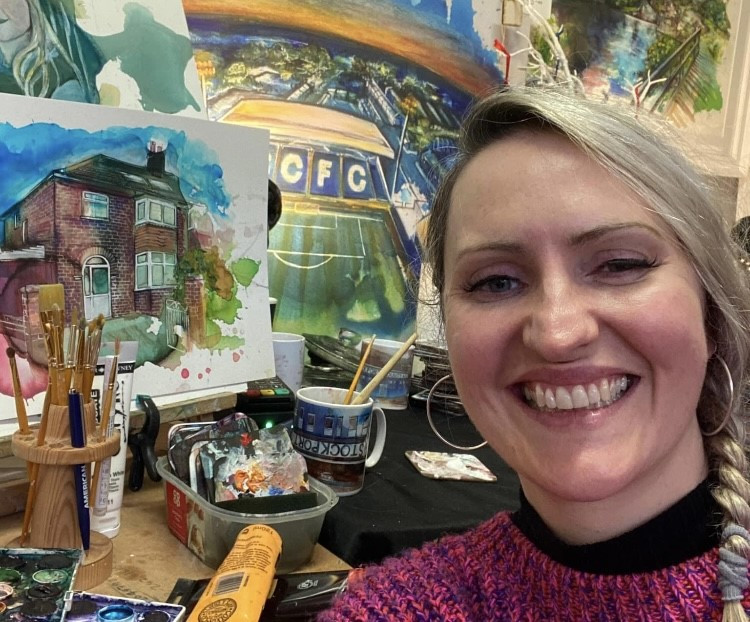 Kate has been trading from Market Hall for around six years, and paints everything from local landmarks to family pets (Image - Kate O'Brien)