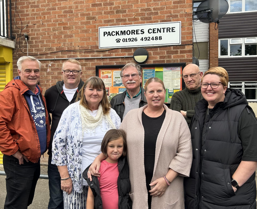 From left - Cllr Jim Sinnott, Cllr Simon Pargetter, PAC Secretary Carol Gough, Reeva Beehan, Cllr John Holland, PAC Treasurer Mandy Burford, Nic Ruch and Debbie Behan (image supplied)