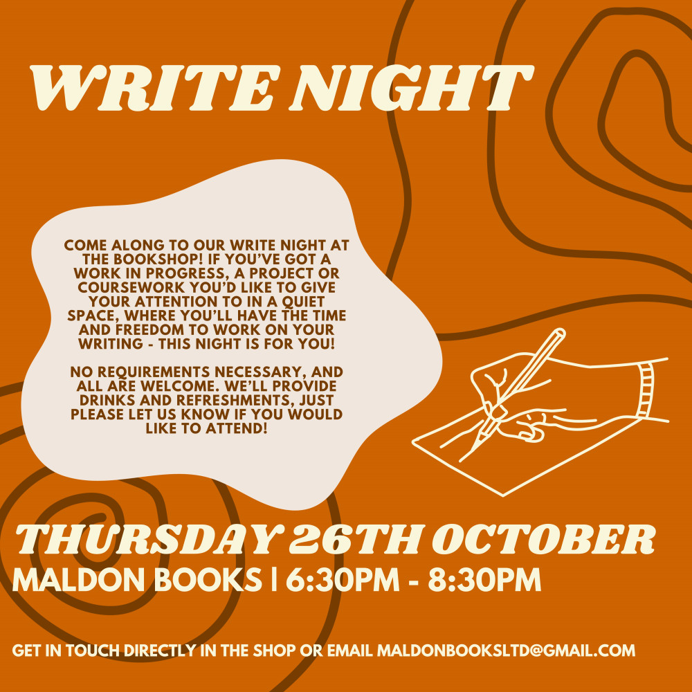 Write Night at Maldon Books.