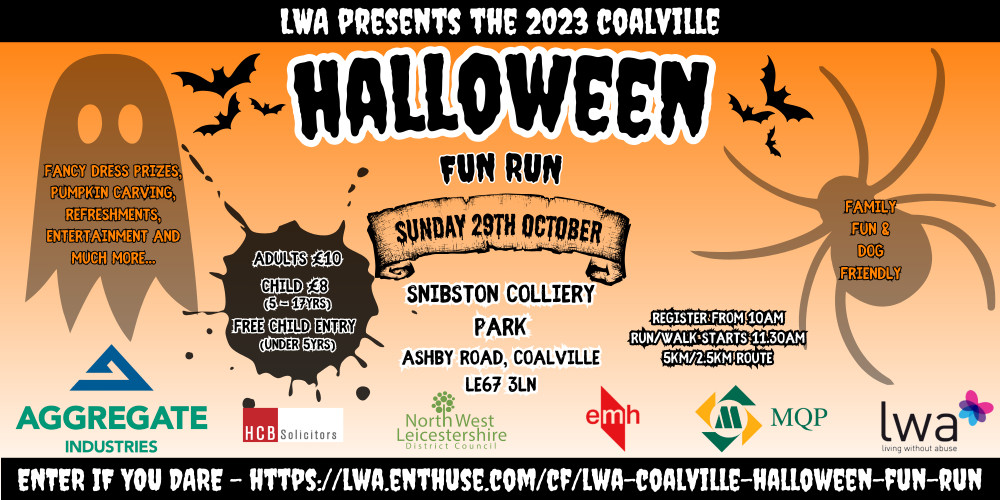 LWA's Coalville Halloween Fun Run at at Snibston Colliery Park, Coalville, Leicestershire