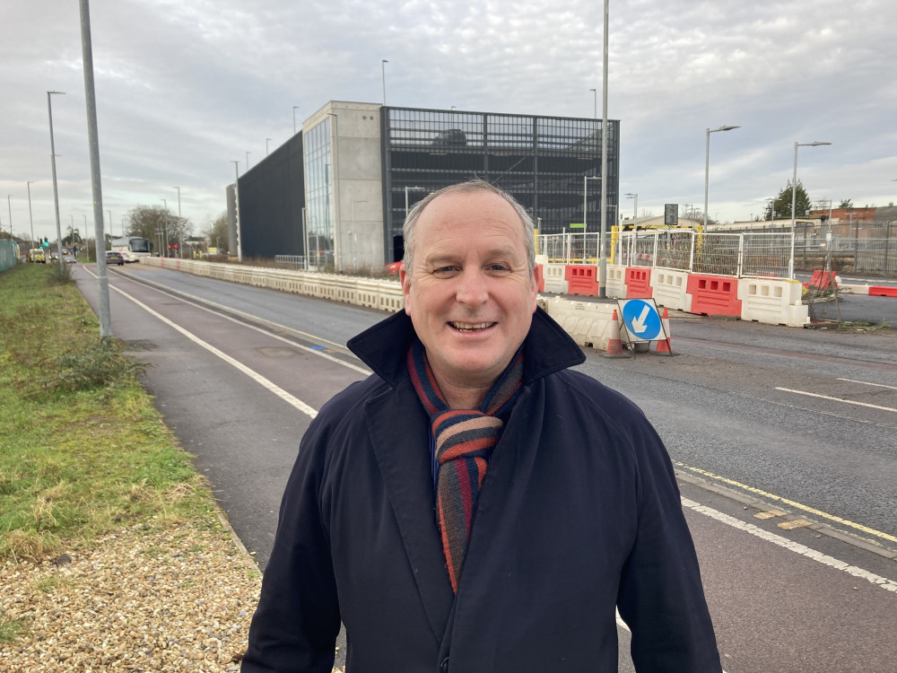 Councillor Mike Rigby At The Firepool Access Road Site In Taunton. CREDIT: Daniel Mumby. Free to use for all BBC wire partners.