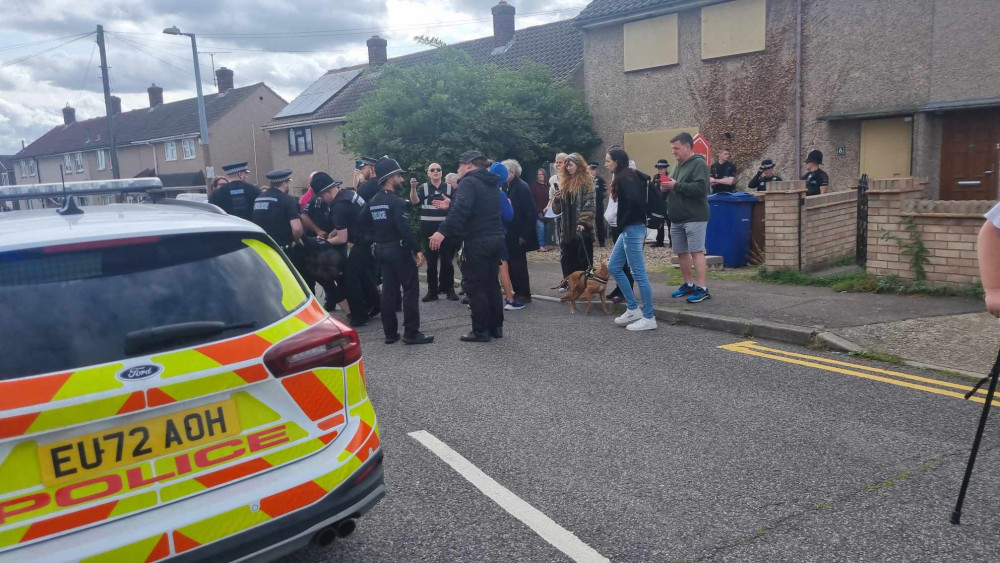 Police made arrests outside the disputed home in Silvertown avenue. 