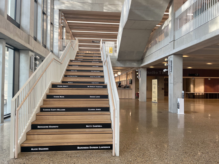 New art installation for Black History Month in Town House building. (Photo: Emily Dalton)