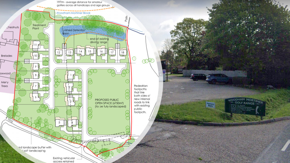 Development on the seven-acre site is set to include two, three and four-bedroom homes, but there remain concerns over the provision of affordable housing. (Credit: Maldon District Council and Google 2023)