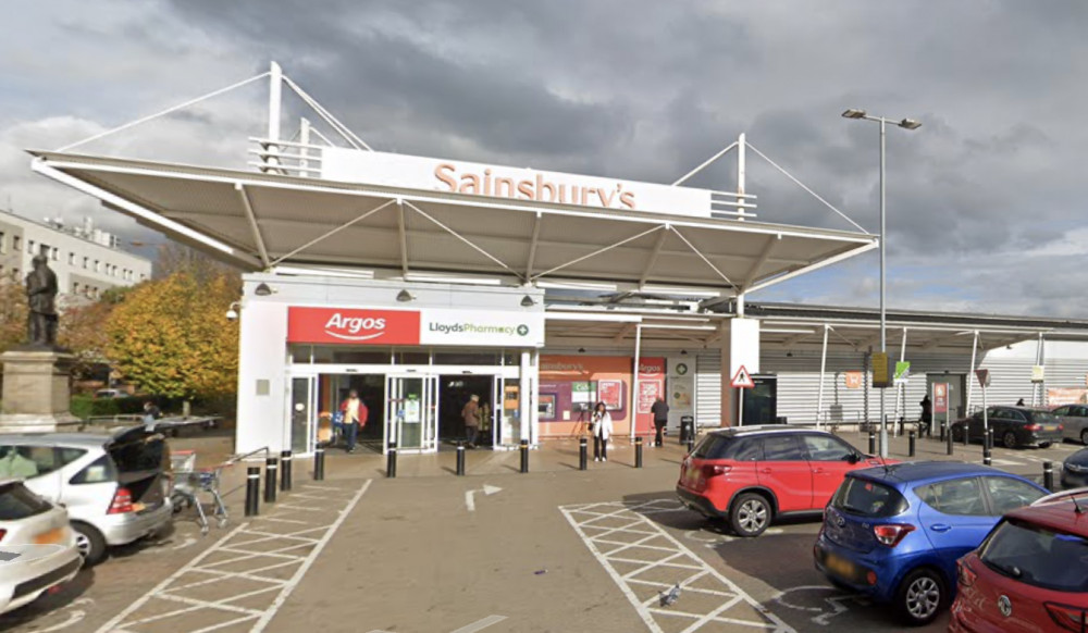 Police were called to Sainsbury's on London Road, Stoke, on Sunday 8 October after damage was caused to the building (Google).