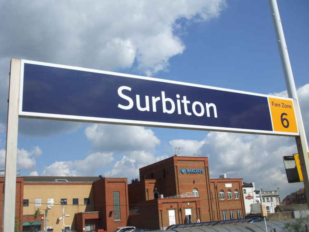 The platform at Surbiton station