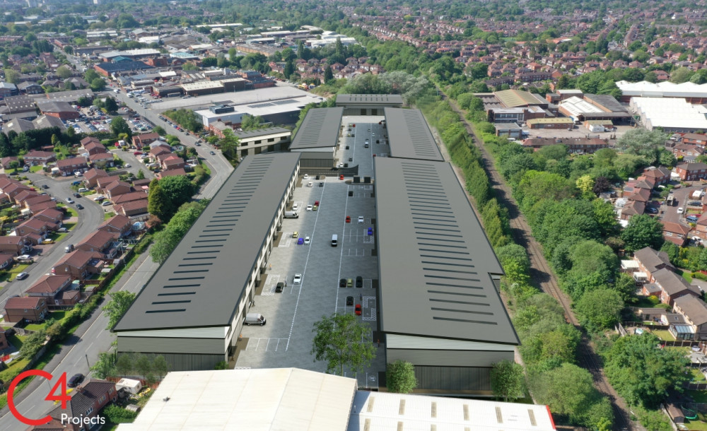 The new 206,000 sq ft trading estate will adjoin Greg Road, Reddish (Image - RECOM Solutions)